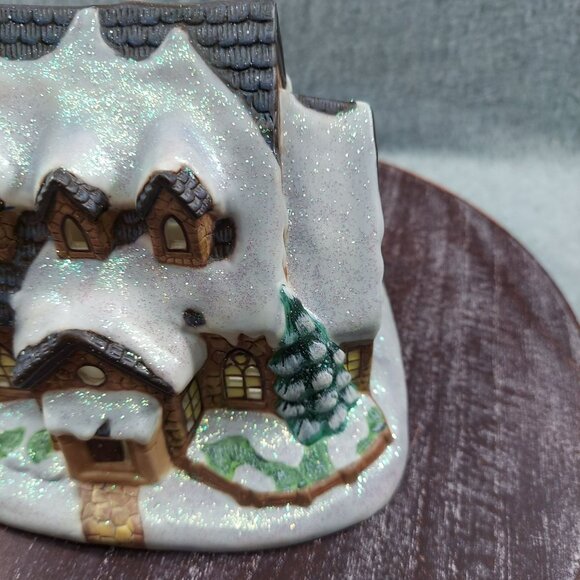 Stone Hill Chapel  Thomas Kinkade Collectible Ceramic Holiday Village Miniature - Picture 3 of 14